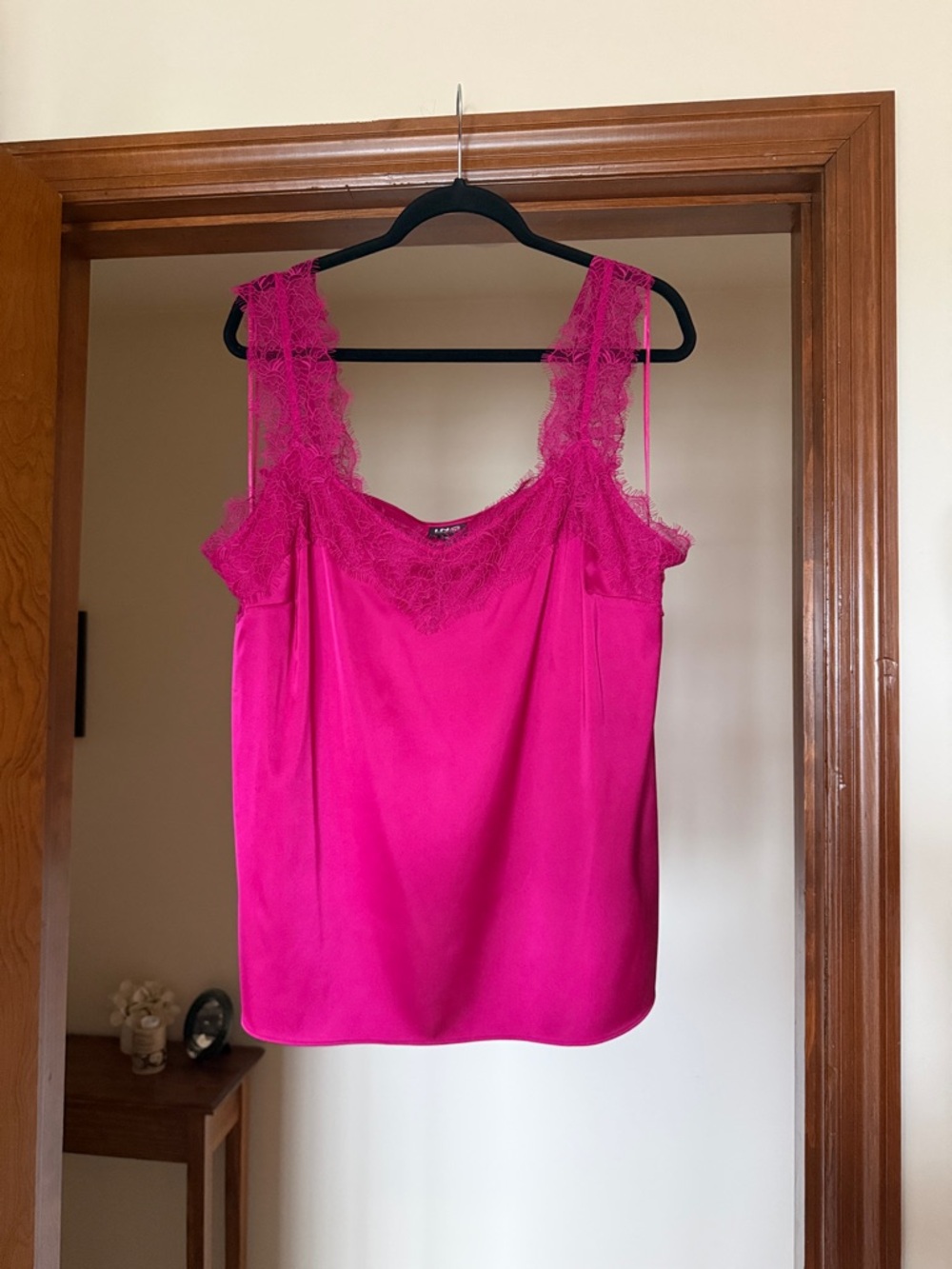 INC International Concepts Fuchsia Lace-Trim Camisole